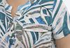 Picture of CURVY GIRL STRETCH TOP LEAF PRINT WITH BUTTONS